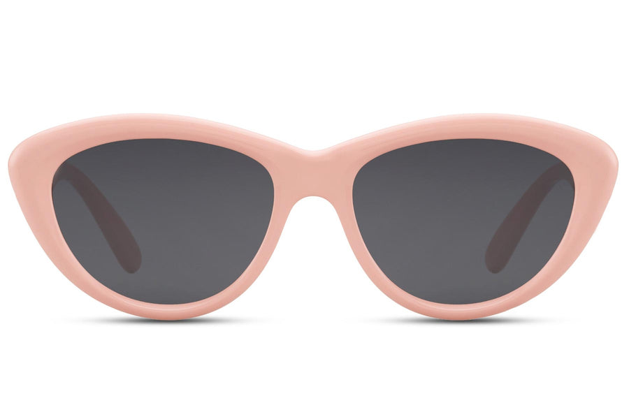 Heart-shaped sunglasses with pink lenses
