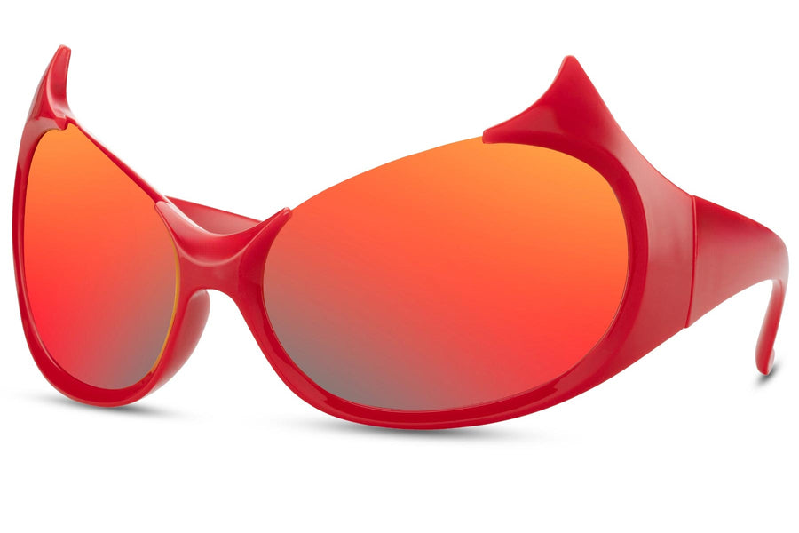 Heart-shaped sunglasses with pink lenses