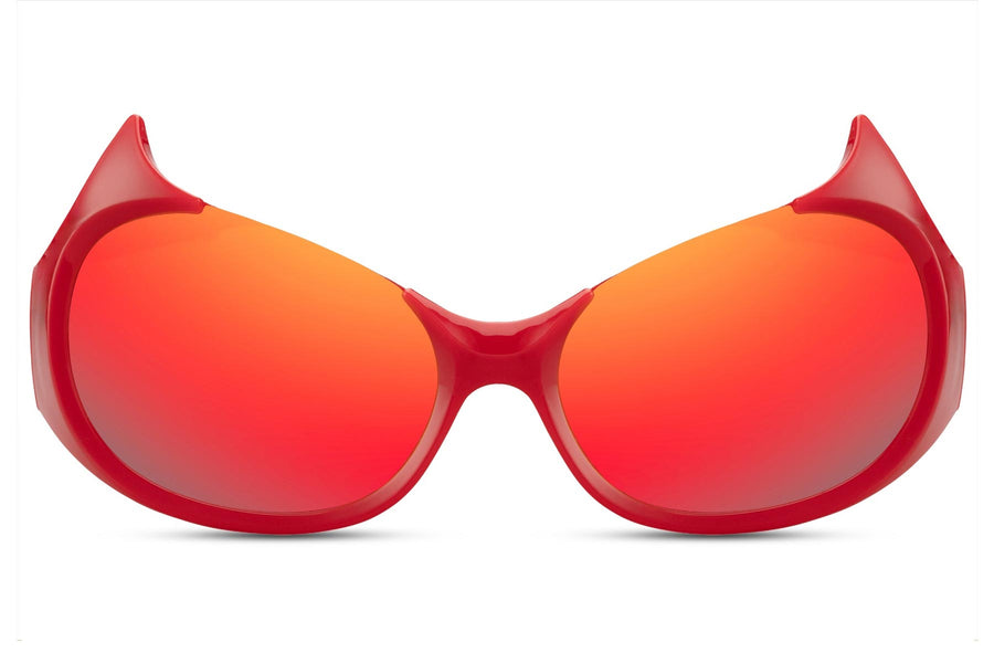 Heart-shaped sunglasses with pink lenses