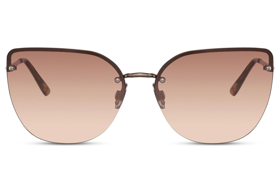 Heart-shaped sunglasses with pink lenses