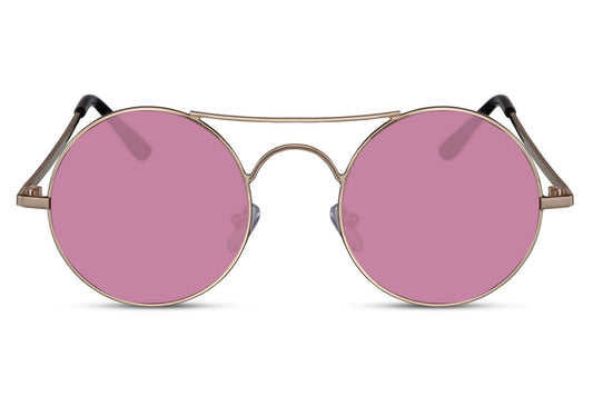 Heart-shaped sunglasses with pink lenses