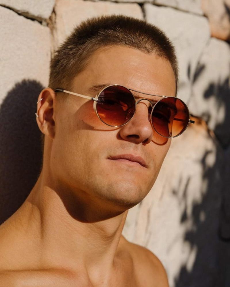 Heart-shaped sunglasses with pink lenses