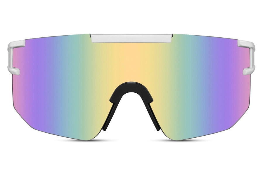 Heart-shaped sunglasses with pink lenses