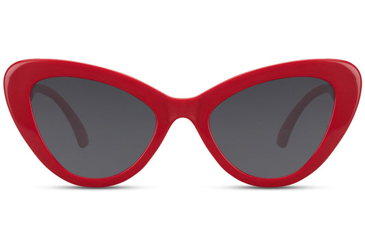 Heart-shaped sunglasses with pink lenses