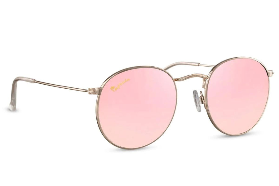 Heart-shaped sunglasses with pink lenses