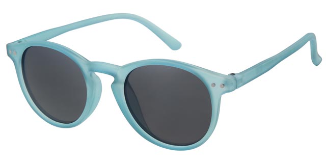 Klassiska något rundade transparenta solglasögon för barn 0-4år - Transparent Blue