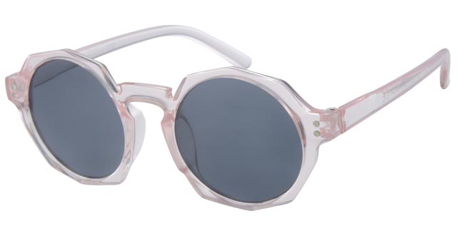 Round transparent sunglasses for children 0-4 years - Light pink