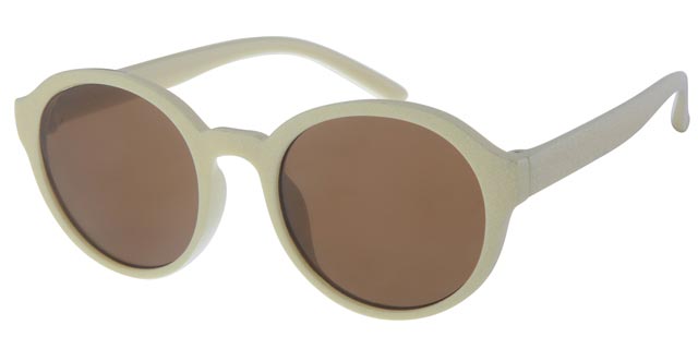 Round sunglasses for children 0-4 years - Green with brown lenses