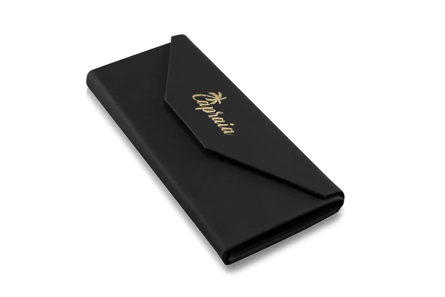 Pilotglasögon i guldig metall med gulorange glas + vikbart case