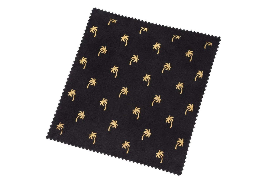 Klassiska svarta solglasögon i TR90 med blå spegelglas + vikbart case Durella3