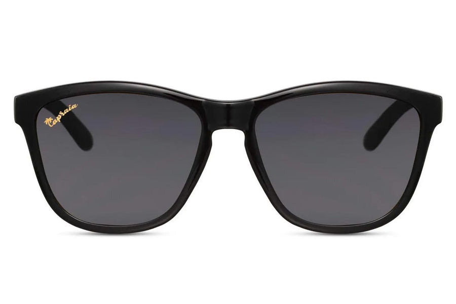 Klassiska svarta solglasögon i TR90 med svarta glas + vikbart case