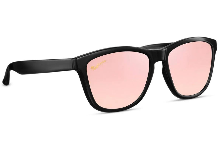 Heart-shaped sunglasses with pink lenses