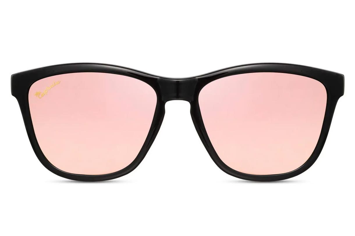 Heart-shaped sunglasses with pink lenses