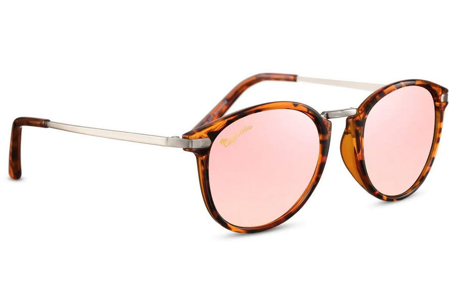 Heart-shaped sunglasses with pink lenses