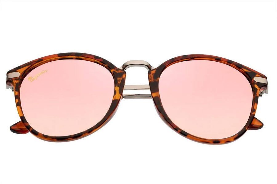 Heart-shaped sunglasses with pink lenses