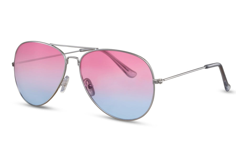 Heart-shaped sunglasses with pink lenses