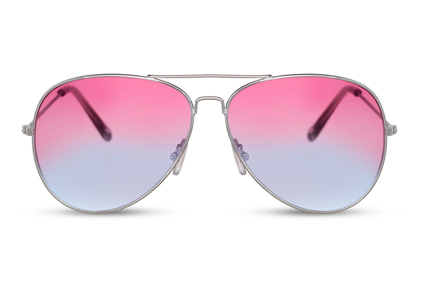 Heart-shaped sunglasses with pink lenses
