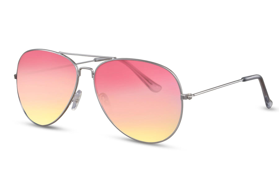 Heart-shaped sunglasses with pink lenses
