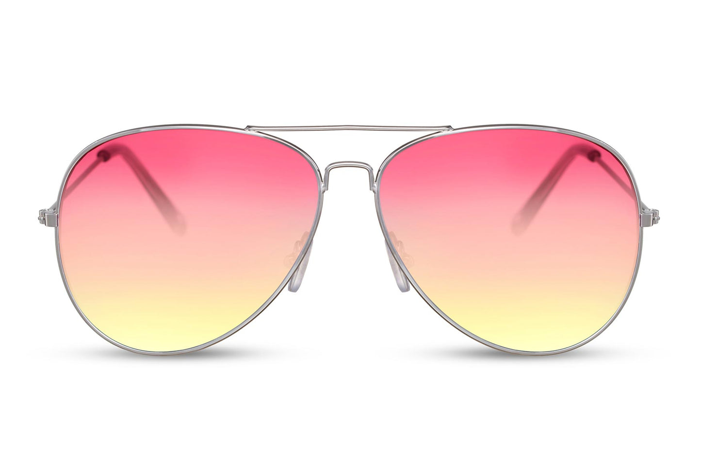 Heart-shaped sunglasses with pink lenses