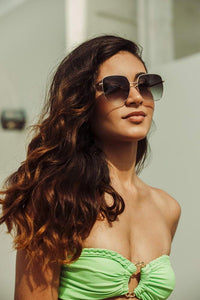 Thumbnail for Heart-shaped sunglasses with pink lenses