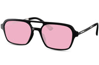 Thumbnail for Aviator solglasögon i svart metall med rosa glas