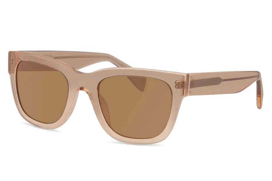 Klassiska solglasögon i brun acetat med bruna glas