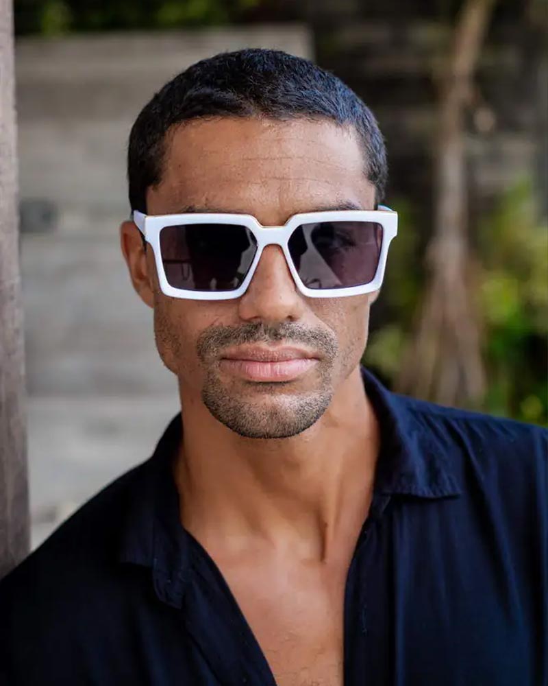 Heart-shaped sunglasses with pink lenses