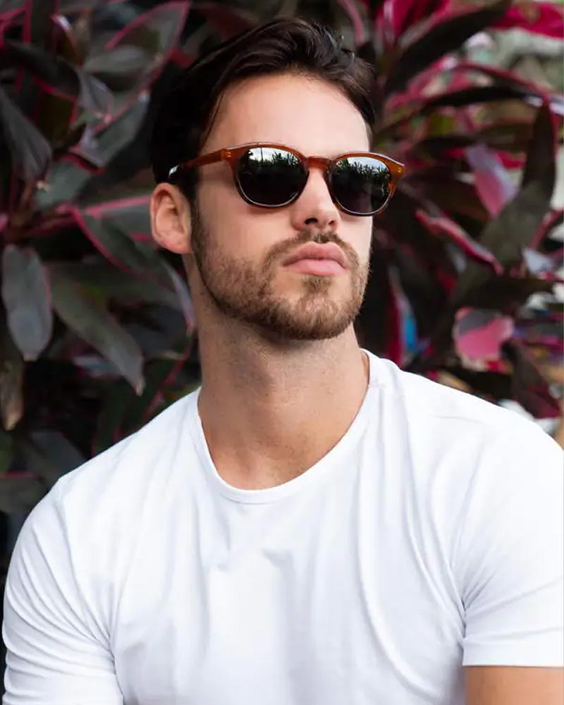 Heart-shaped sunglasses with pink lenses