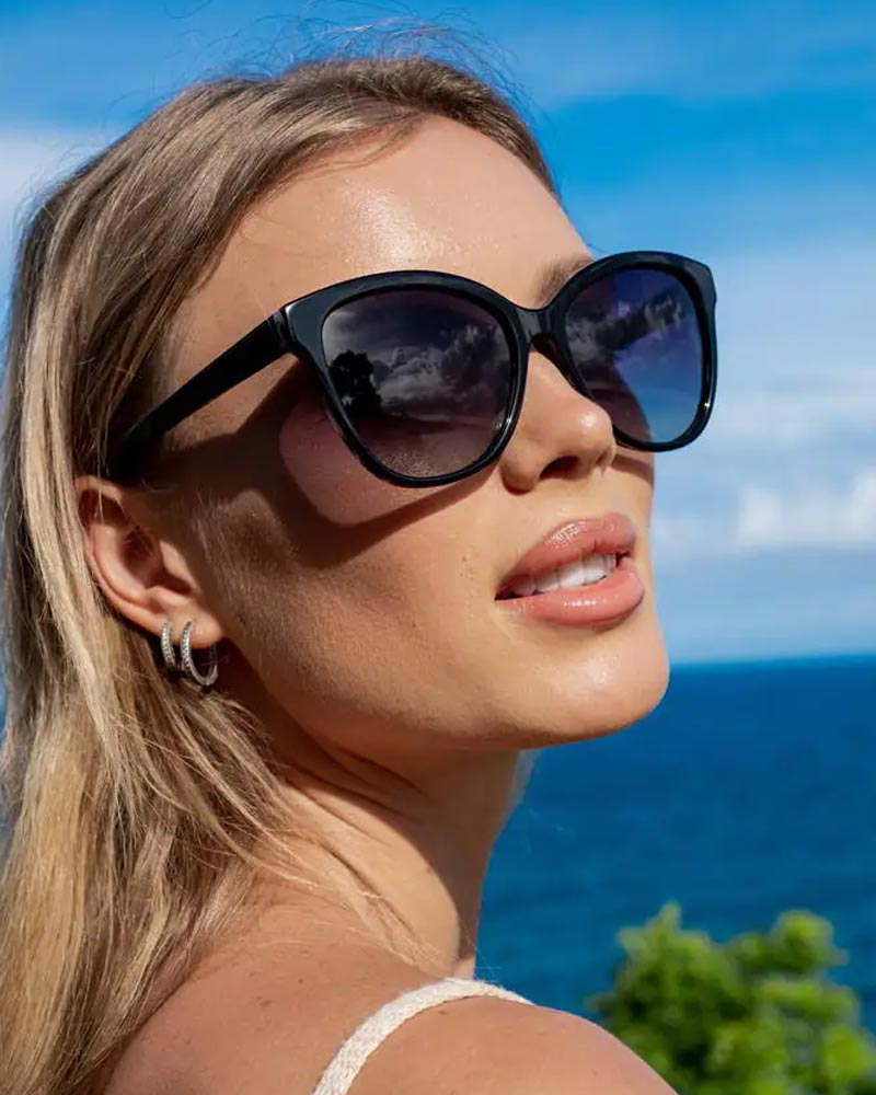 Heart-shaped sunglasses with pink lenses