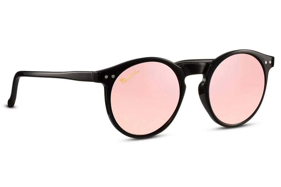 Heart-shaped sunglasses with pink lenses
