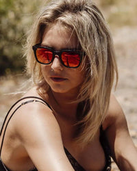 Thumbnail for Heart-shaped sunglasses with pink lenses